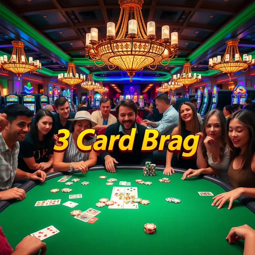 3 Card Brag game interface with ground breaking moves and breathtaking cards